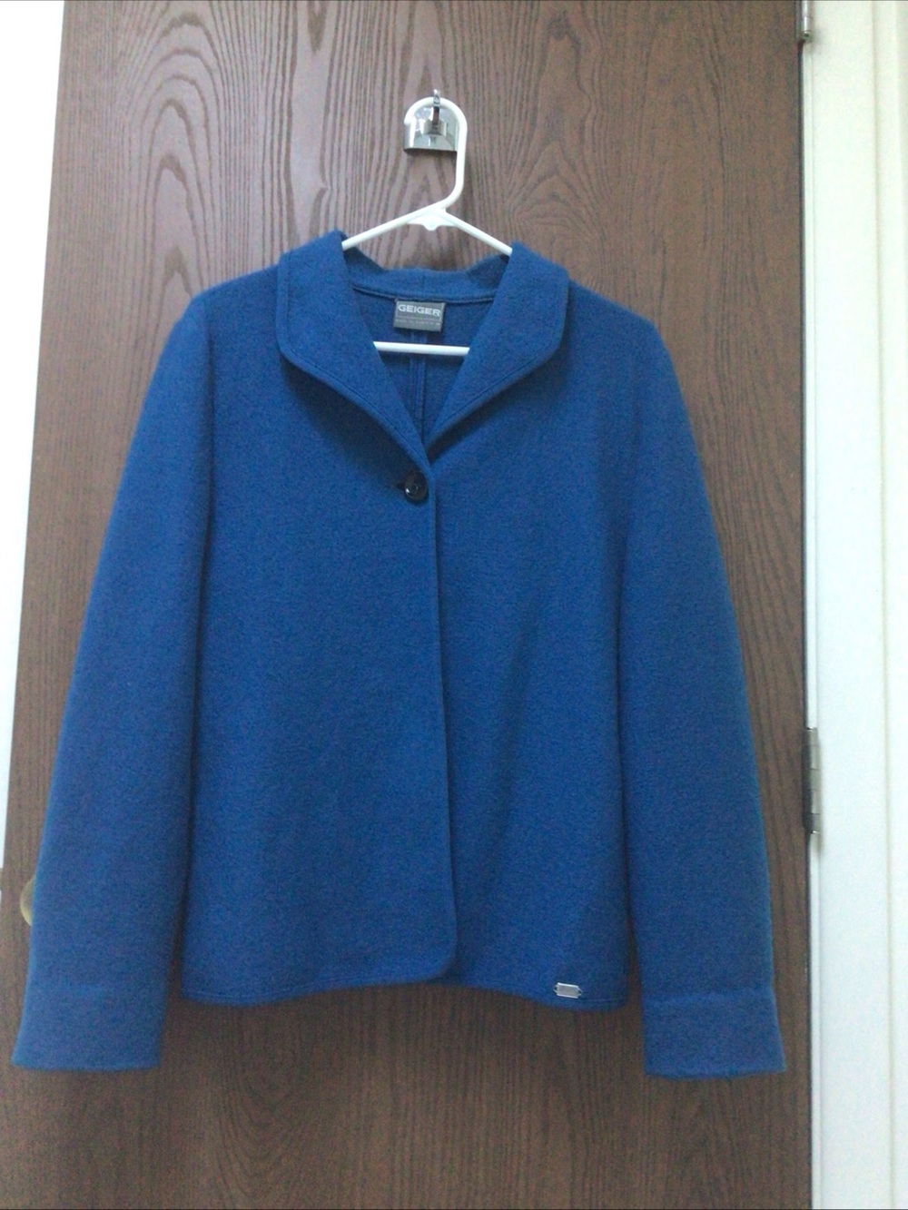 Geiger Women’s Royal Blue Single-Button Wool Jacket